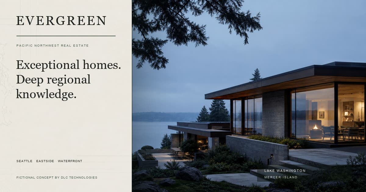Evergreen Realty luxury real estate website concept
